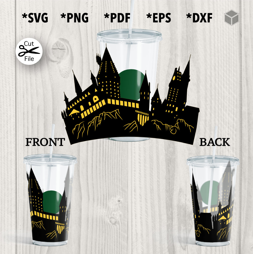 Castle Cold Cup Wrap Template