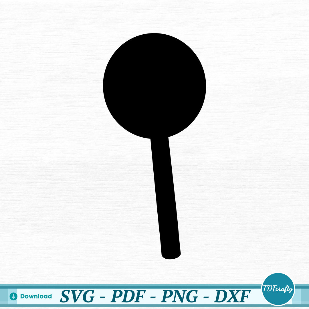 a black and white silhouette of a lollipop