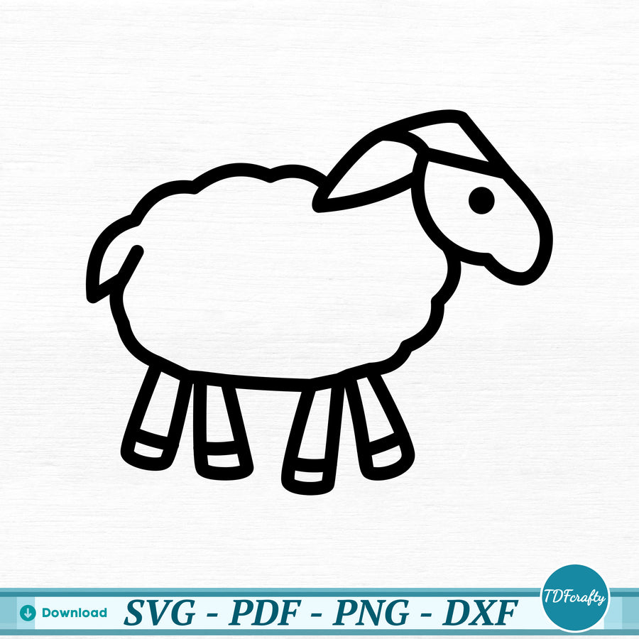 a black and white drawing of a sheep