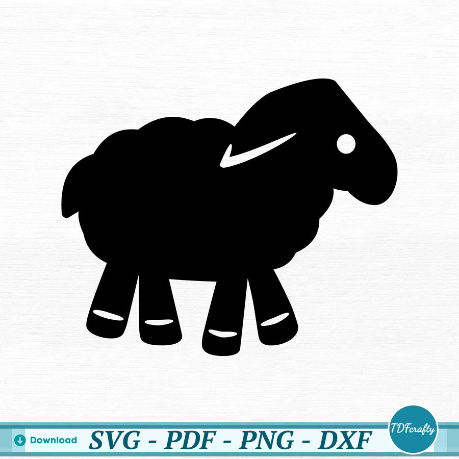 a black sheep with a white background