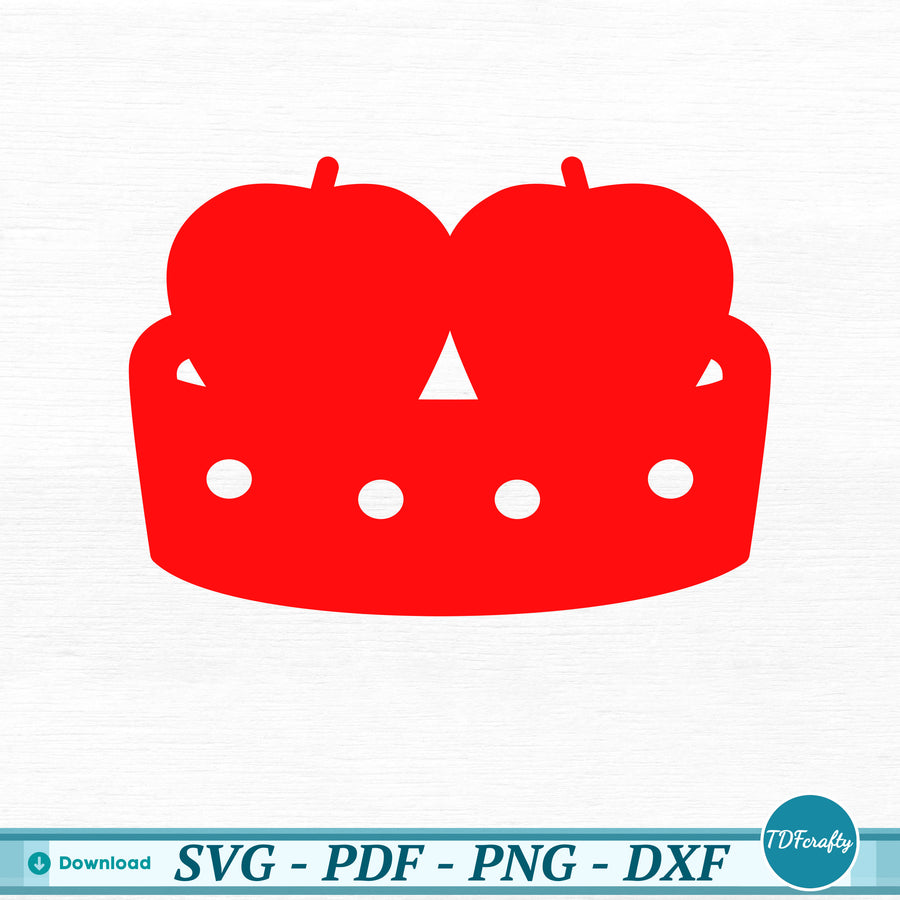 a picture of a red crown on a white background