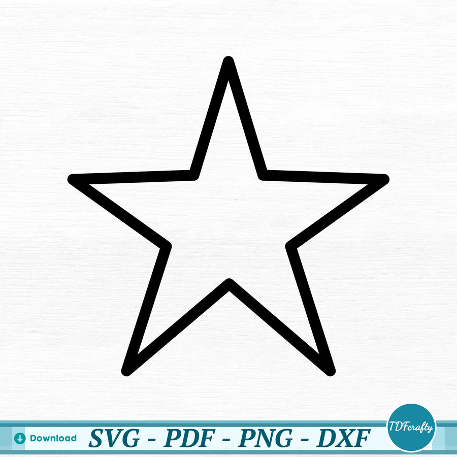 a black and white outline of a star