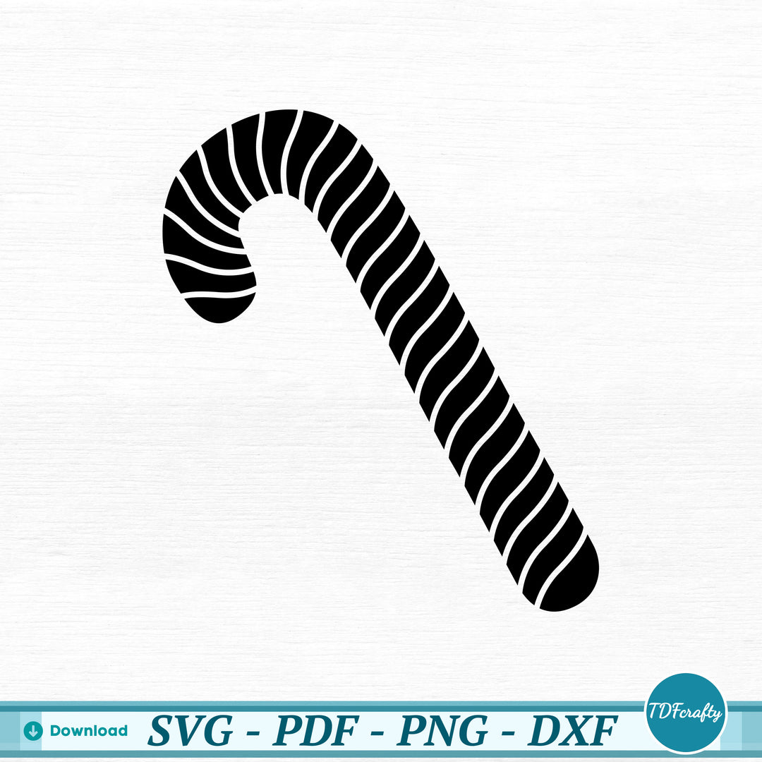 a black and white candy cane on a white background