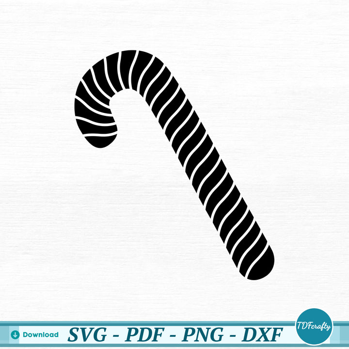 a black and white candy cane on a white background