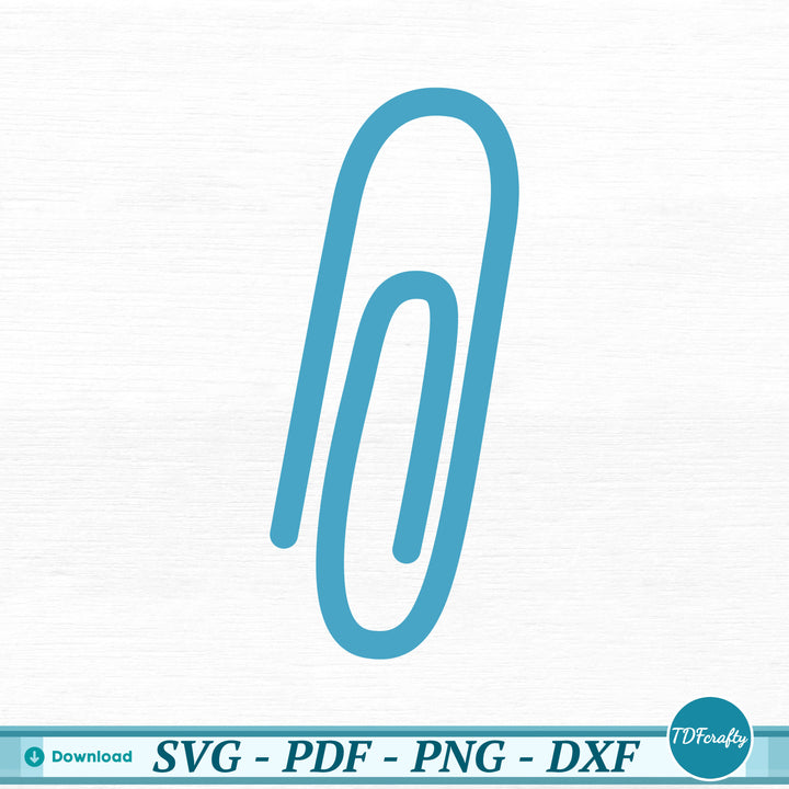 a blue paper clip on a white background