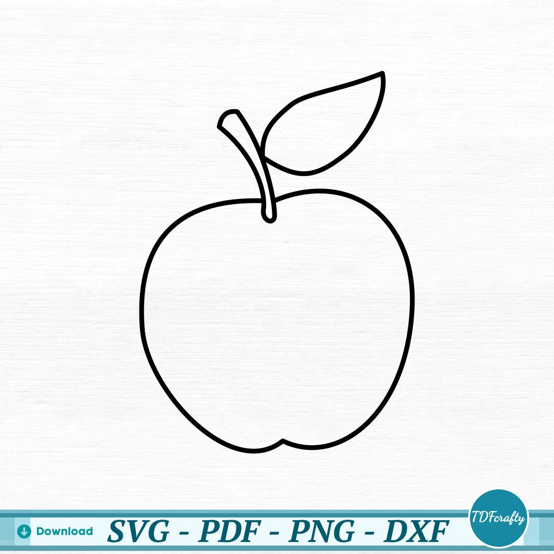 a line drawing of an apple on a white background