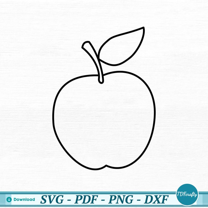 a line drawing of an apple on a white background