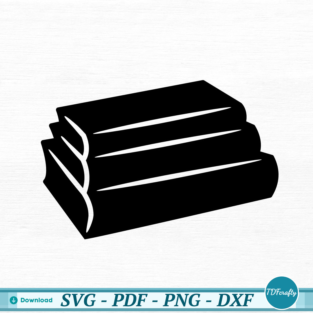 a stack of books svg file