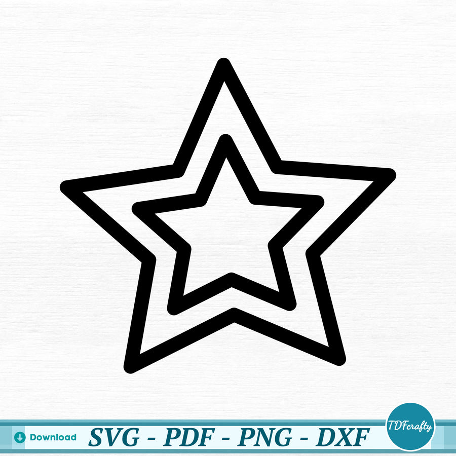 a black and white outline of a star