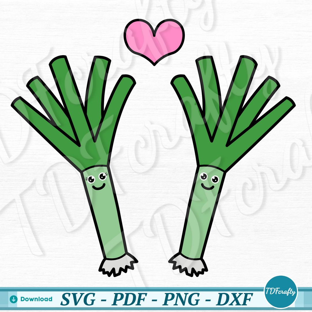 Cartoon Leek Couple