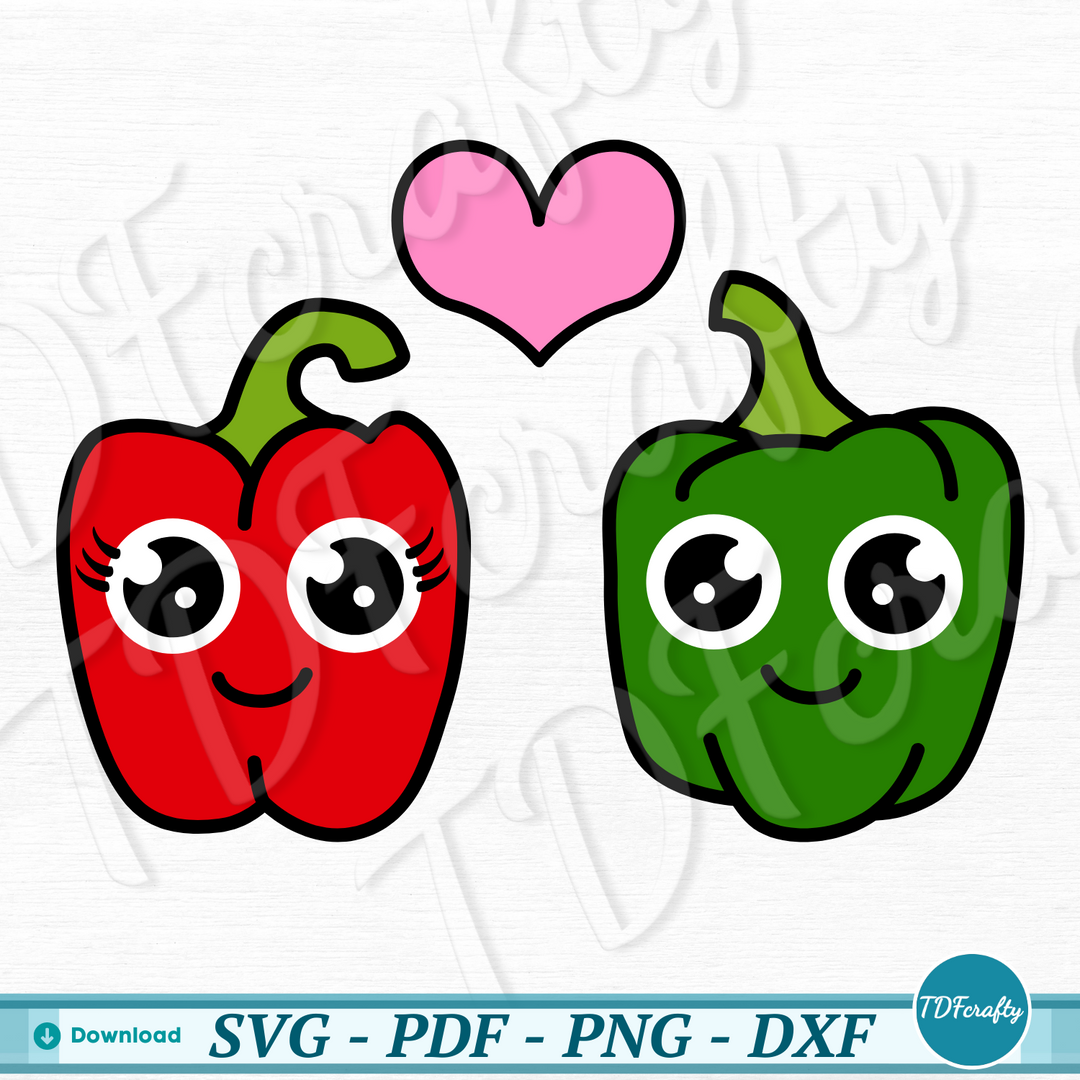 Cartoon Sweet Pepper Couple