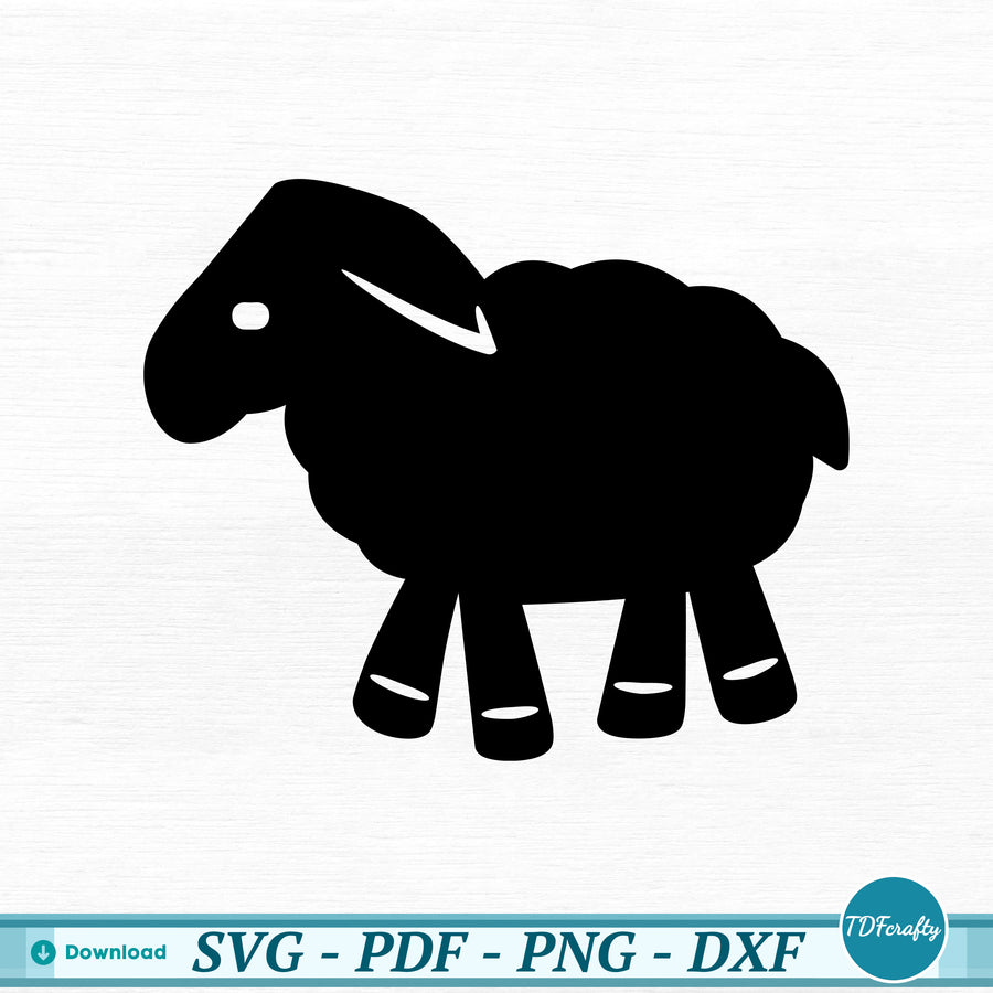 a black sheep silhouette on a white background