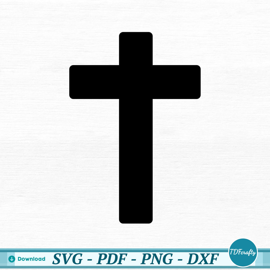 a black cross on a white background