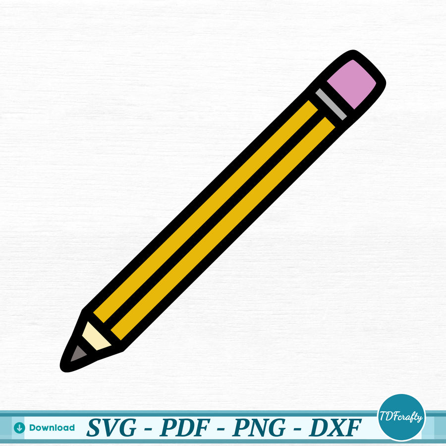 a yellow pencil with a pink eraser on it