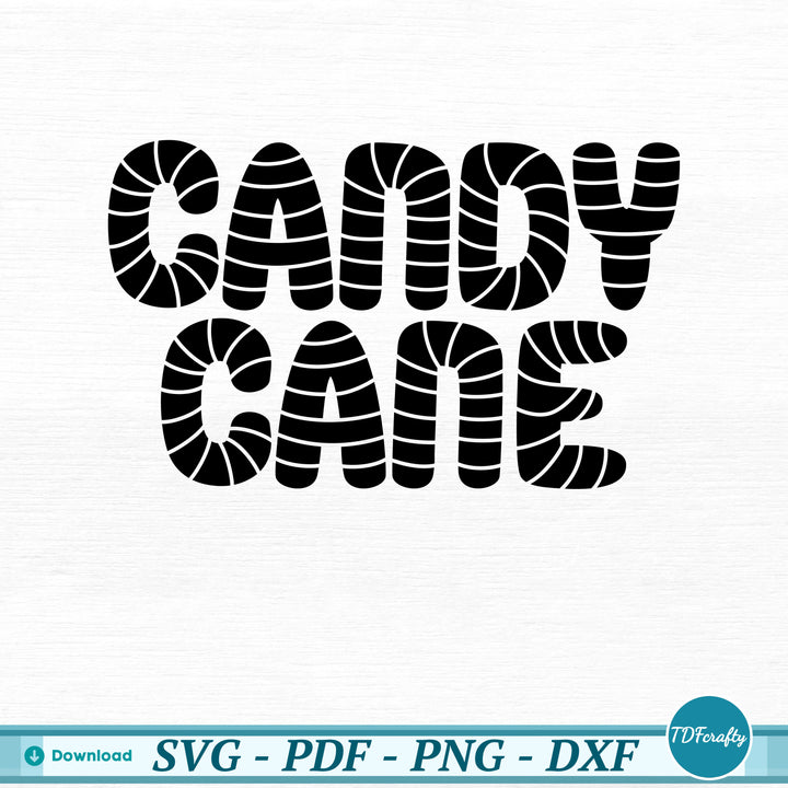 a black and white photo of the word candy cane