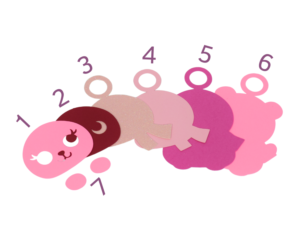 a picture of a number line with a pig on it