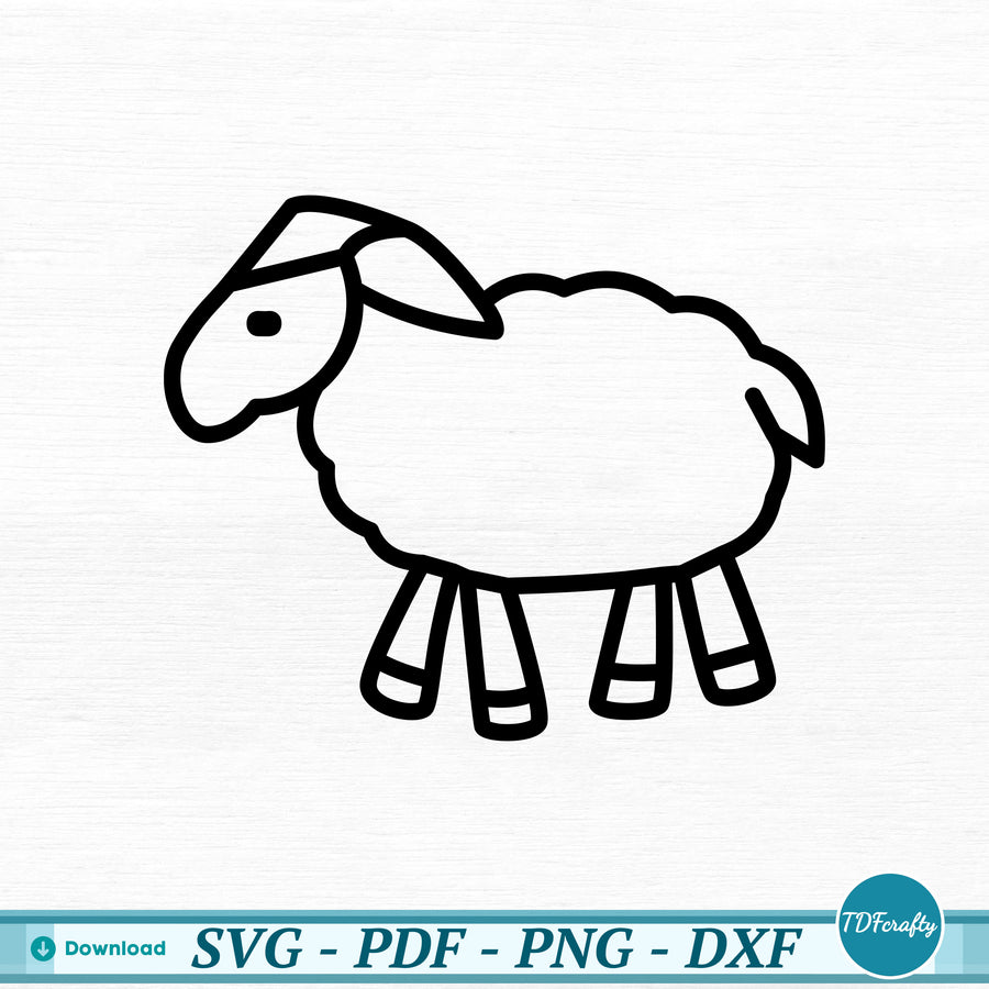 a black and white drawing of a sheep