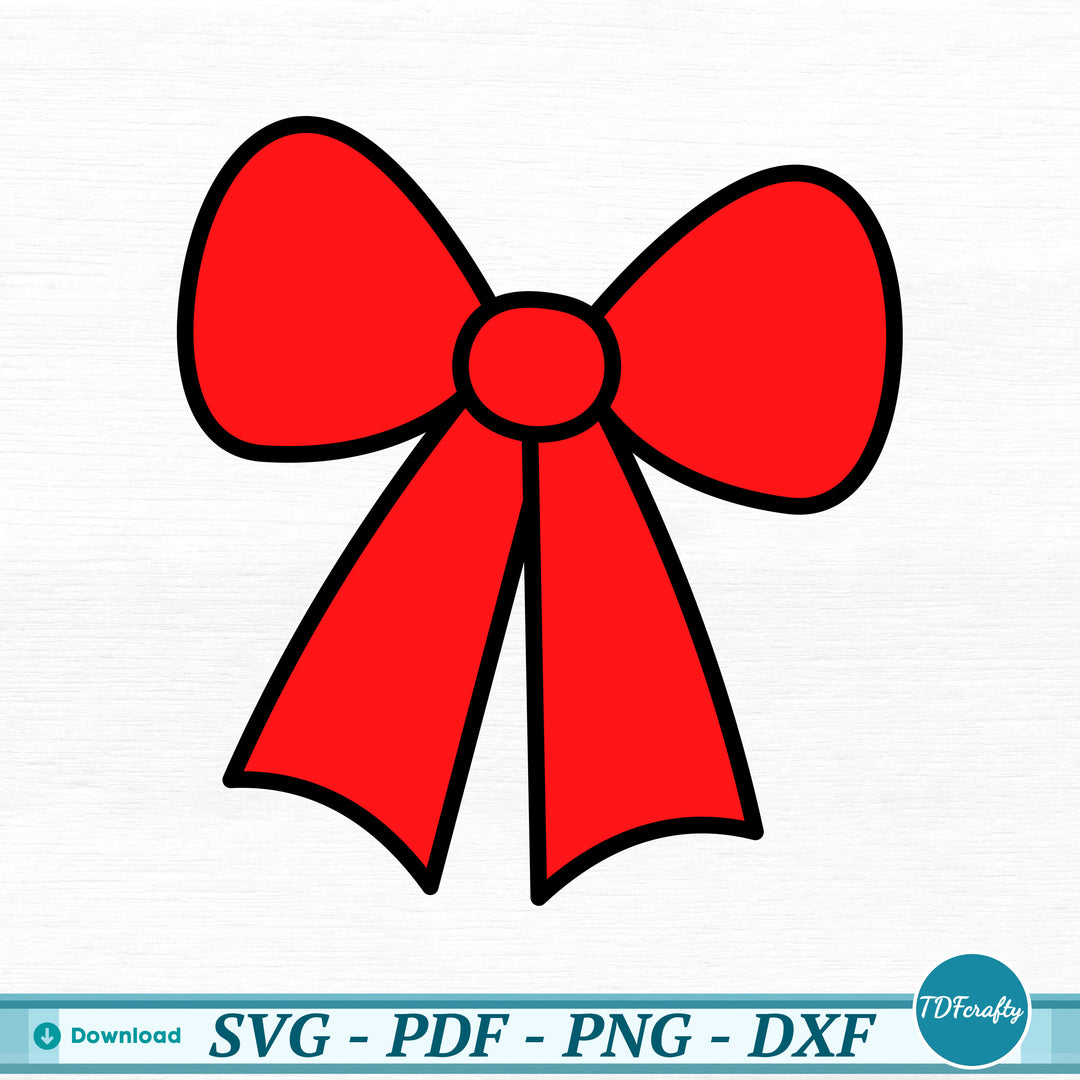 a red bow on a white background