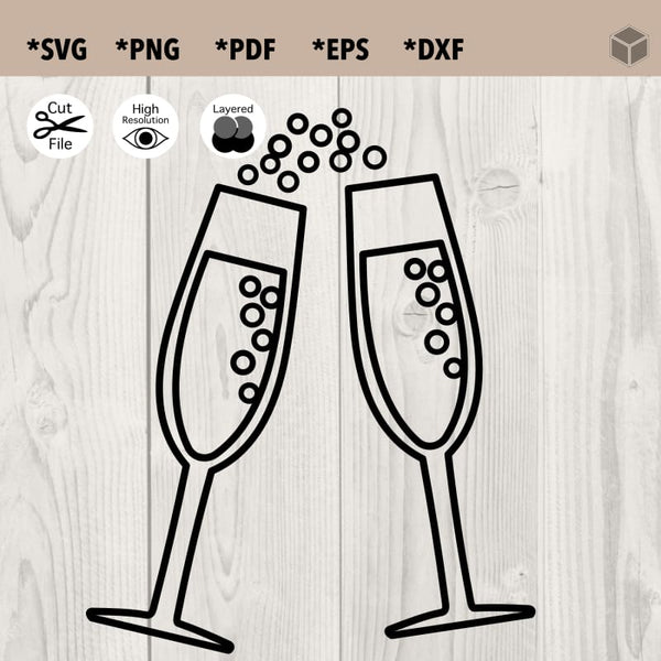 champagne glass outline