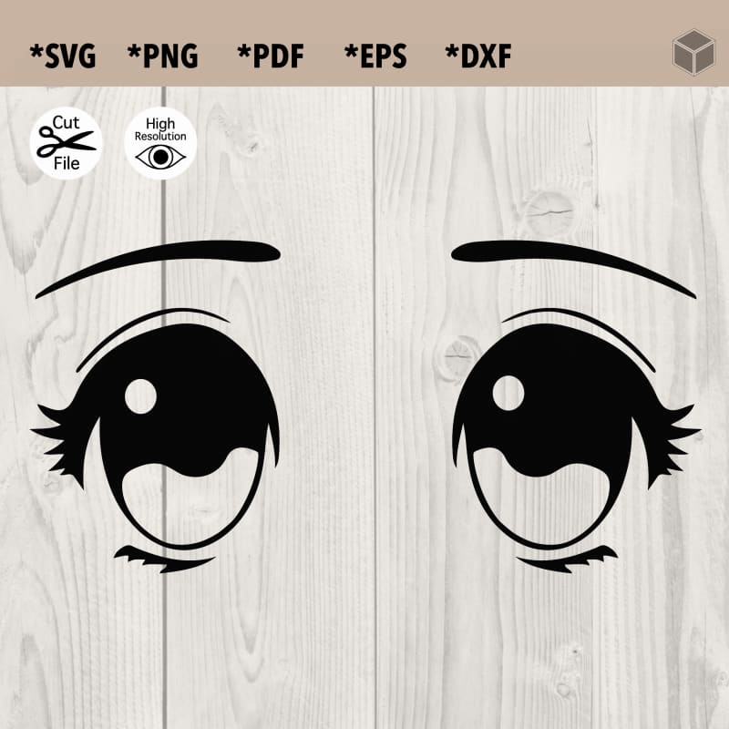 Anime Girl Eyes SVG Bundle, Anime Eyes Svg, Eyes Svg File, Eyelashes svg,  Manga eye Svg, Cartoon eyes svg, Svg cut file, Anime Eyes Cricut.