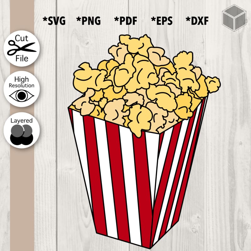 Pop Corn SVG File | The Digital Files – TDFcrafty