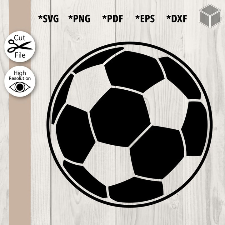 FREE Soccer Ball Silhouette SVG File | The Digital Files – TDFcrafty