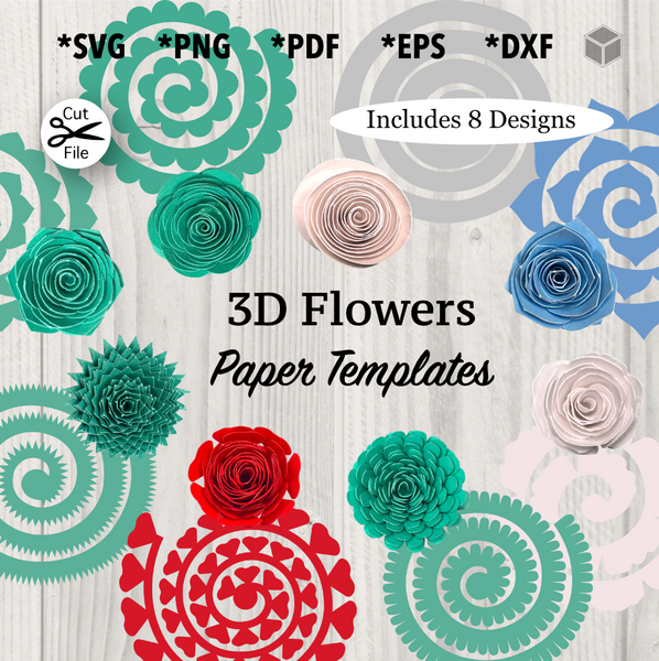 Free Rolled Flower Svg Files 